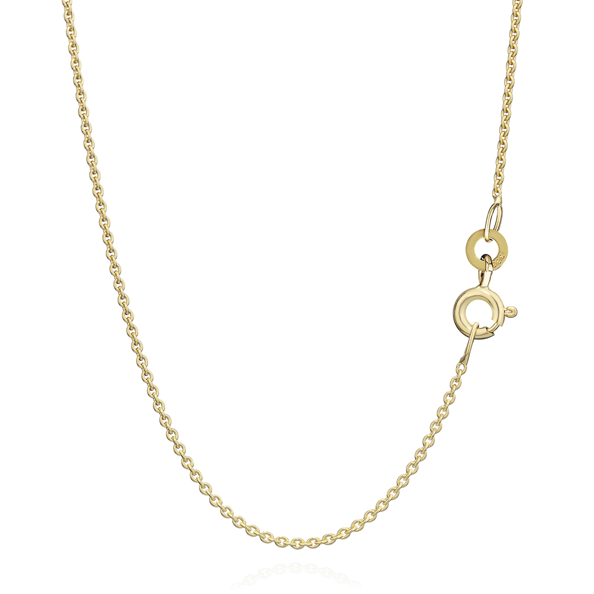 NKlaus 42cm anchorchain Chain 0,8mm Yellow Solid Necklace Anchor Chain Round 0,83g 9418