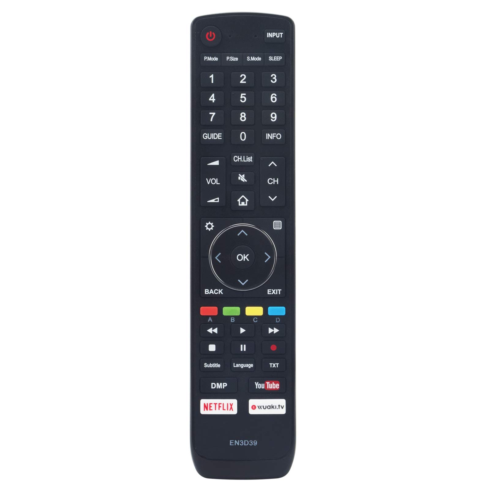 EN3D39 Replace Remote Control for Hisense H70NU9700 H55NU8700 H75N6800 H50N5900 H45N5750 H65N6800 H65NU8700 H55N6800 H50N6800 H60N3500 H65N5750 H50NEC6700 H70NEC9600 HE50M6000UWTS H55NEC6700H65NEC6700