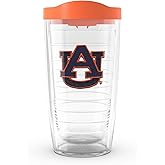 Tervis Made in USA Double Walled Auburn Tigers Insulated Tumbler Cup Keeps Drinks Cold & Hot, 16oz, Emblem