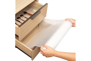 Drawer Liner Shelf Liners for Kitchen Cabinets Non-Adhesive by Linda’s Essentials - Non-Slip Easy Clean Kitchen Cupboard and 