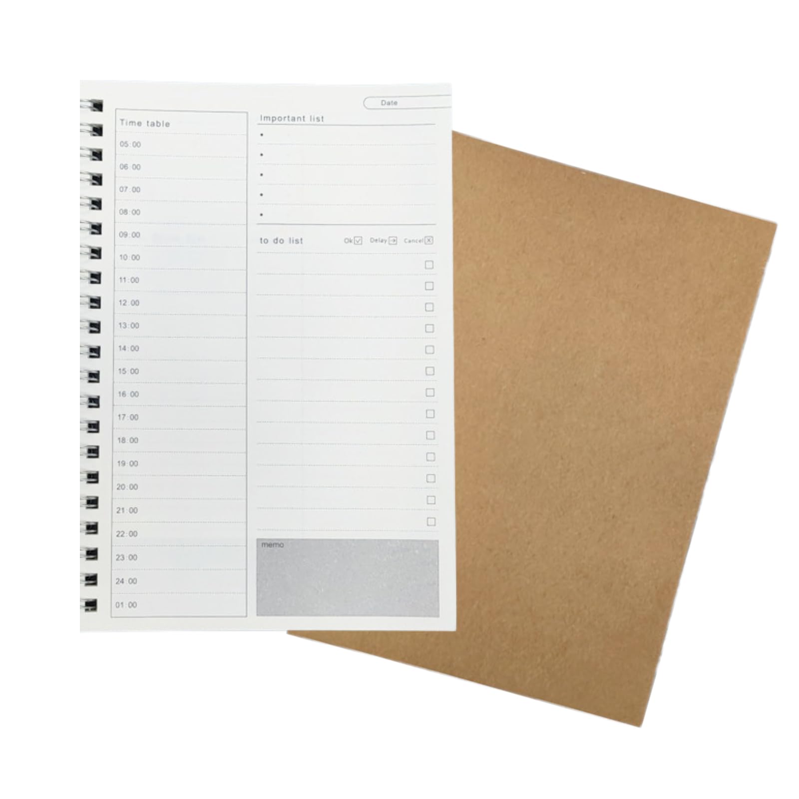FALOFALO ToDoリスト B6 サイズ お得な 2冊セット コンパクトサイズ スケジュール管理 ノート (ブラウン) の商品画像