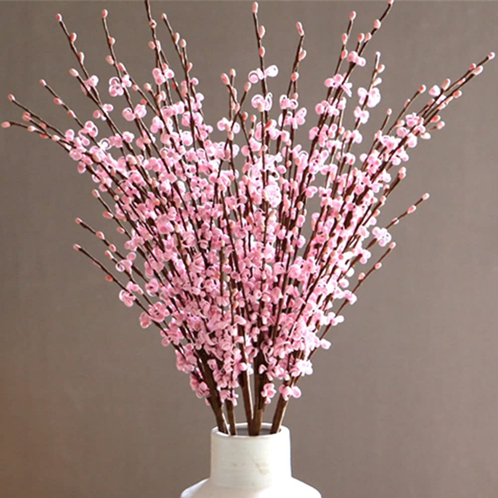 OUKEYI 10 Pcs 29.5'' Long Stem Artificial Jasmine Flowers Tall Fake Flower Bouquet Faux Jasmine Plants for Hotel Home Office Kitchen Bedroom Wedding Party DIY Decor (light pink)