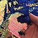 LQIAO Fluorescence Gold Sequin Fabric Flip Up Mermaid Reversible Color Changing Strips Shimmer Sequin Fabric by the Half of Yard Wedding/Pillow Cover/Dress Home DIY