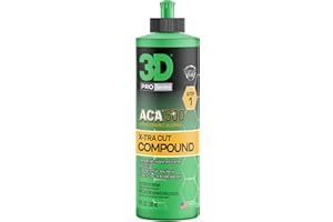 3D ACA 500 X-Tra Cut Compound - 8oz - Step 1 Cutting Body Shop Compound with Wool or Foam Pad - Cuts P1000 or Finer - Easy Cl