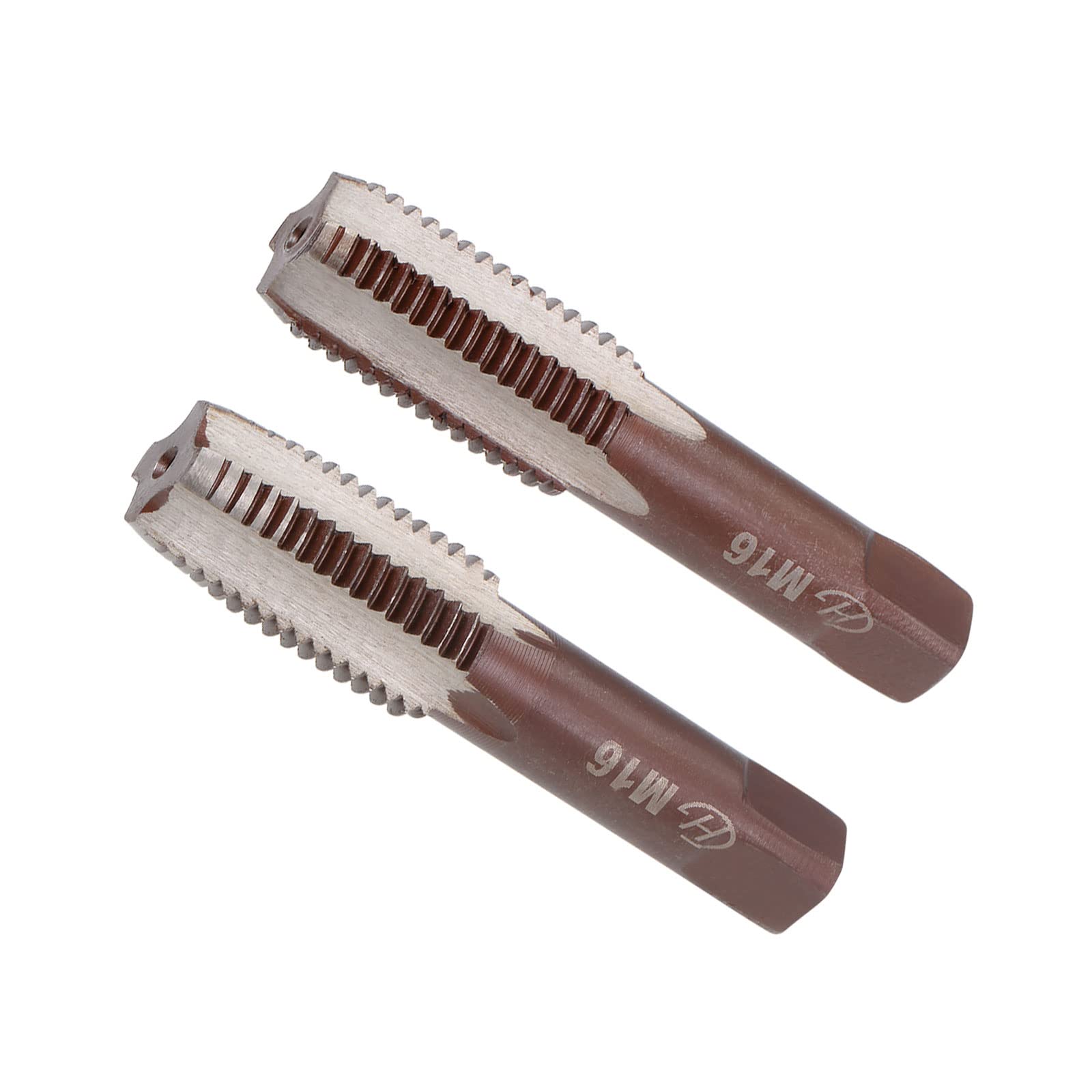 CoCud Hand Threading Taps, M16 x 2 Thread, Metric Alloy Tool Steel Screw Tapping Taper Bottom Tap - (Applications: for Machine Thread Repair), 1-Pair