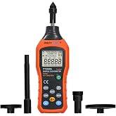 Protmex PT6208A Digital Contact Tachometer - 50-19999RPM Speed Meter | Contact Measurement Speed Tachometer with 100 Groups Data Logging, Data Hold, Max/Min/AVG, Backlight