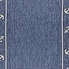 Lr Home Nautical Anchor Border Indoor Outdoor Rug, Blue/White, 5'3"" x 7'"