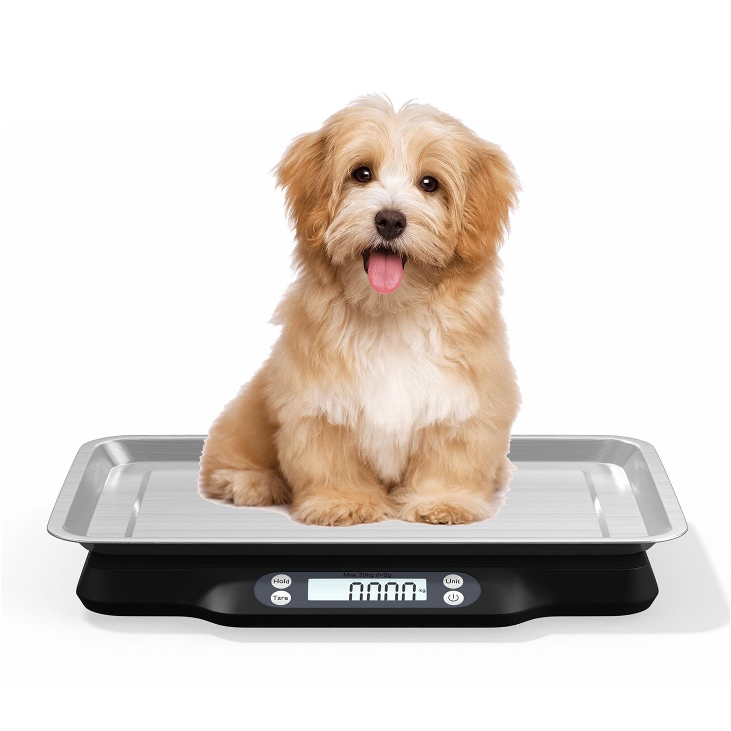 Photo 1 of Helsevesen Digital Pet Scale(30kg/2g; 66lb/0.1oz), Postal Scale, Compact Shipping Scale, Compact Bench Scale, Digital Kitchen Scale