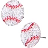 Acrylic Baseball Earrings, Sports Stud Earrings Fashion Stylish Baseball Jewelry Accessories for Women Fans Softball & Players