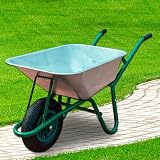 Neo Wheelbarrow 85L Galvanised Steel Tray Pneumatic Tyre Silver view 6