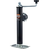 5000 lb Weld-on Pipe Swivel Trailer Jack, 10" Lift Trailer Jack with Footplate, Suitable for RVs, Boats, Multi-Purpose Trailers, and Camping Trailers