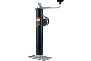 POPBULL 5000 lb Weld-on Pipe Swivel Trailer Jack, 10" Lift Trailer Jack with Footplate, Suitable for RVs, Boats, Multi-Purpose Trailers, and Camping Trailers