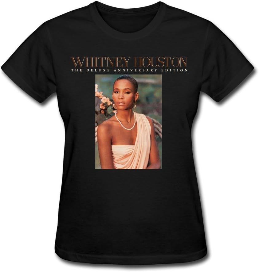 SALA Women's Whitney Houston Whitney Houston Poster T-Shirts Black