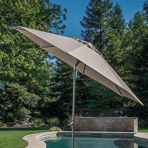 Proshade 10 Auto Tilt Aluminum Umbrella Made With Sunbrella Fabric Amazon Co Uk Garden Outdoors