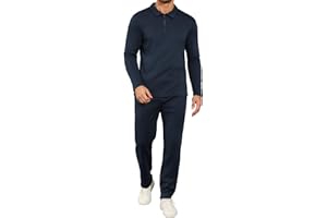 Uni Clau Men's Casual Tracksuit Athletic Sweatsuits Long Sleeve 2 Piece Outfit Running Jogging Sport Suit Sets