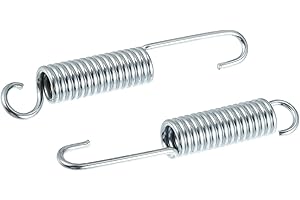 VekAuto 2 Pcs Universal 100mm Length Motorcycle Brake Pedal Return Spring Motorcycle Side Kickstand Spring Silver Tone Metal 