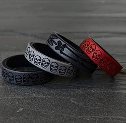 Knot Theory Skulls Silicone Ring for Men and Women