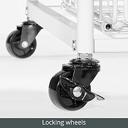 mDesign Small Portable Mini Fridge Storage Cart