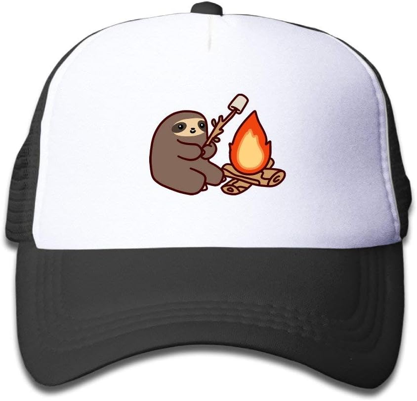 KKAIYA Campfire Kid's Mesh Cap Trucker Hats Adjustable Black