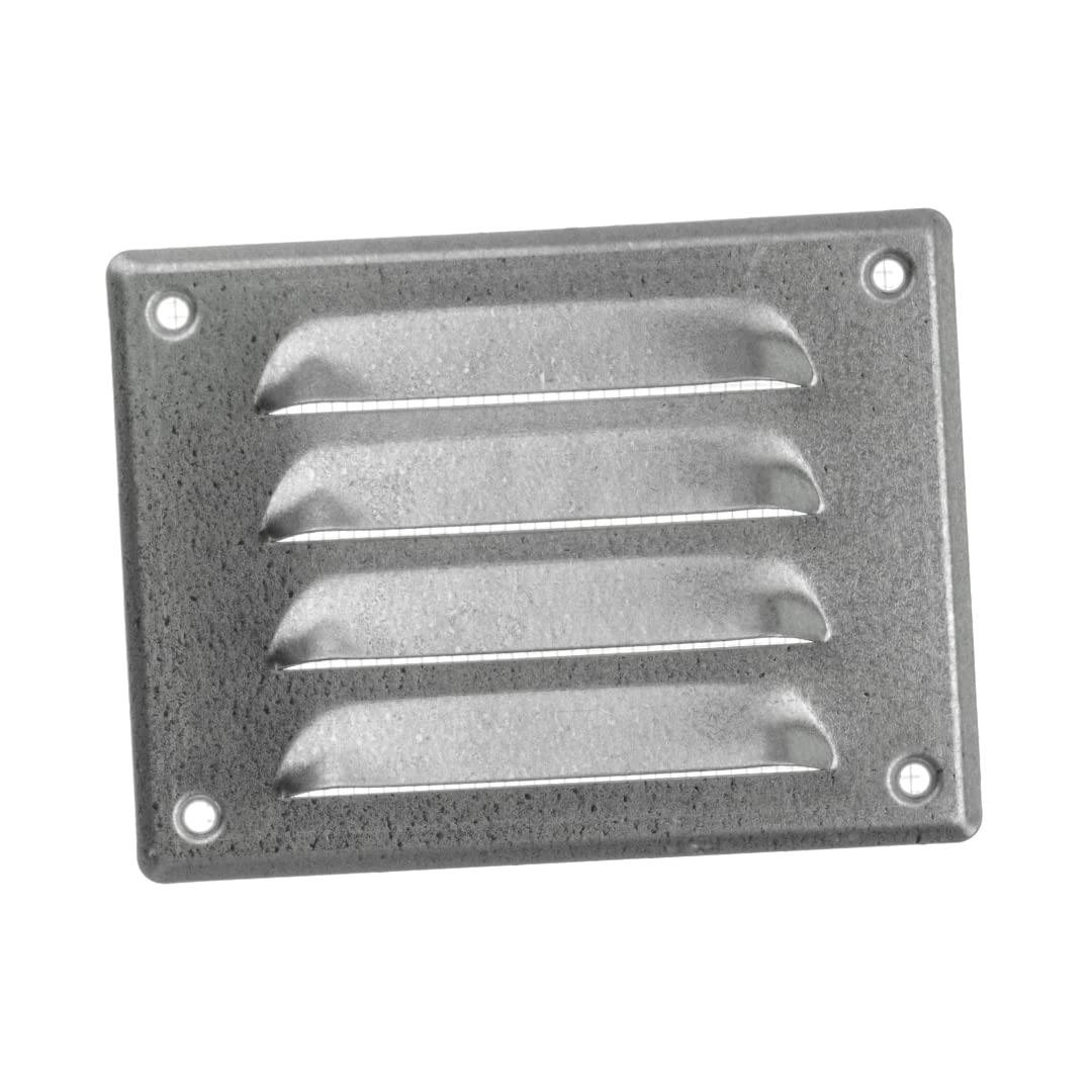 140x105mm / 6x4" inch Galvanised Metal Air Vent Grille Cover with Insect Mesh - Ventilation Cover