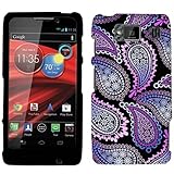 Motorola Droid Razr Maxx HD Pink Purple Paisley on Black Phone Case