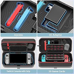 Switch Carry Case & Switch Handheld Grip Bundle