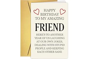 Best Friend Birthday Card for Funny Birthday Card for Sister, Brother, Girlfriend, Boyfriend