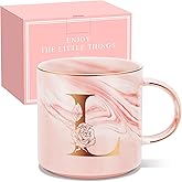 Valentines Day Gifts for Her, Anniversary Birthday Galentines Gifts for Women Mom Grandma Friend Sister Wife Teacher Coworker, Personalized Initial Customized Gift Monogrammed A-Z Coffee Mug 12 OZ(L)