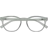 OPULIZE BLU Blue Light Blocking Reading Glasses for Women Men, Cool Round Frame with Anti-Glare Computer and Gaming Eyewear, UV and Eyestrain Protection, Ice +1.00 (Pack of 1)