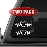 Mickey Mouse Heartbeat 2PK - 6" Car Truck Vinyl Decal Art Wall Sticker Disney Fun Adorable Cute Life