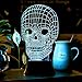 SAVFY 3D Skull bulbing Bedroom Decorative Night Multi 7 Color Change USB Touch Button LED Desk Table Light lamp