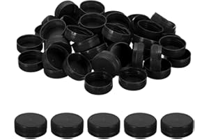 PATIKIL 38mm/1.5" Inner Plastic Bottle Cap, 100Pcs Replacement Screw Bottle Cap Storage Jug Lids for Craft DIY Juice Water Mi