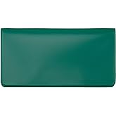 Forest Green Vinyl Checkbook Cover, Top Tear Personal Vinyl Checkbook Cover
