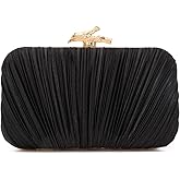 Freie Liebe Clutch Purses for Women Evening Bag Pleated Clutch Bag with Chain for Wedding Party | with Chain, for Wedding Party