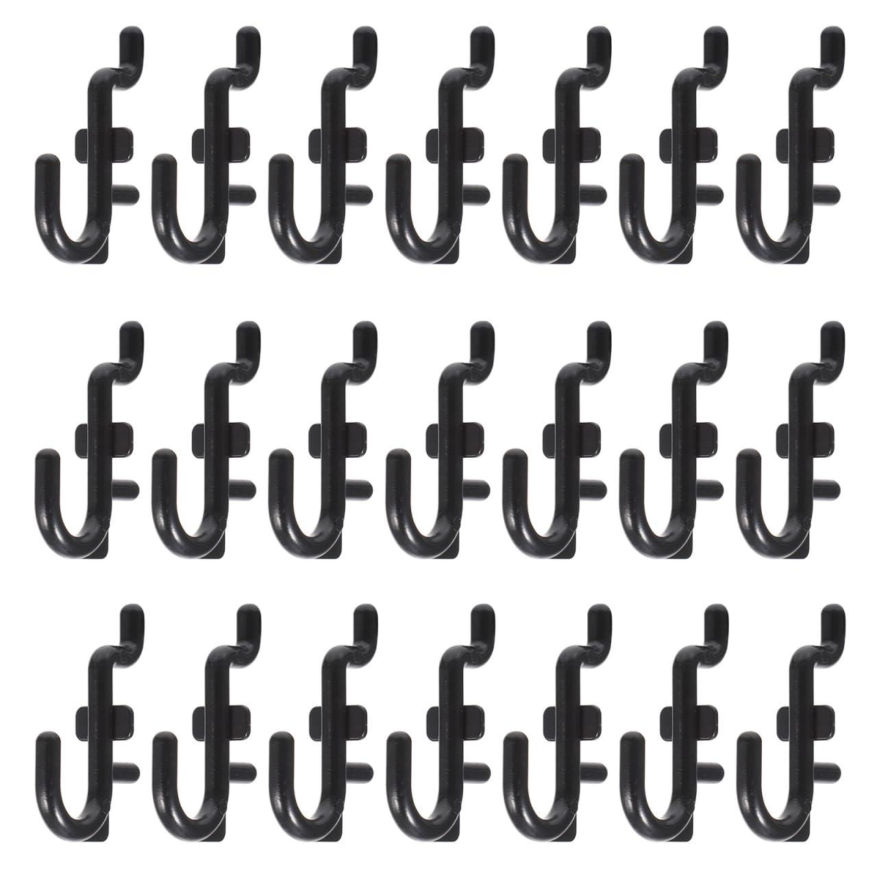 Holibanna Peg Board Hook 50Pcs Plastic J Hooks for Pegboard Storage Organizer Accessories Display Hanging Rack