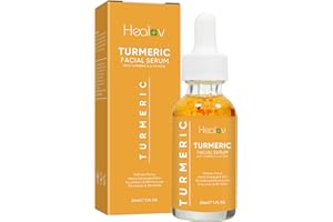 HEALOV Turmeric Serum for Face & Body - All Natural Skin Brightening Serum for Dark Spots - Turmeric Facial Repair Cleanses Skin, Fights Acne, Evens Tone, Minimizes Pores - Pure Facial Oil