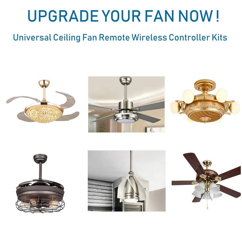 YUKIHALU 3in1 Small Size Universal Ceiling Fan Remote Control Kit