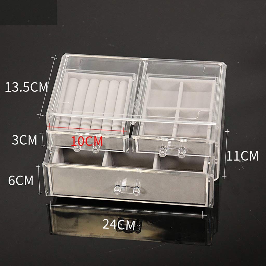 Jewellery Sssnh Transparent Drawer Tier Tray Jewelry Plastic