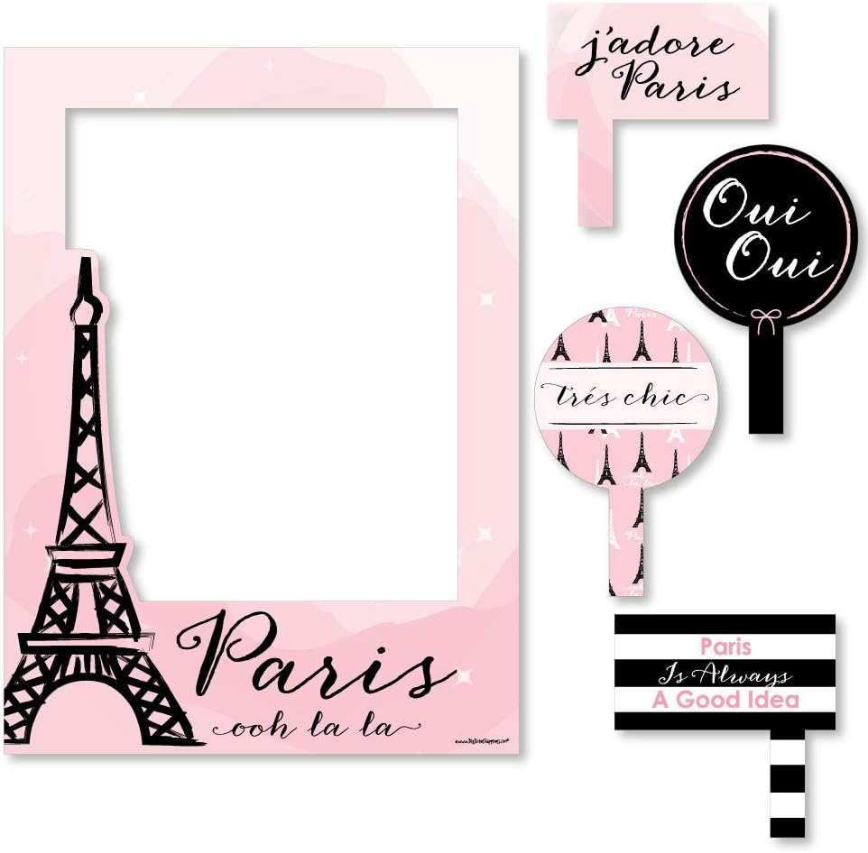 Amazon Co Jp Bigドットの幸せのパリ Ooh La La パリテーマパーティー写真ブース画像フレーム Props 頑丈な素材にプリント おもちゃ