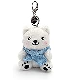 Plushland Magnetic Keychain Set Polar Penguin Seal Stuffed Animals,Ocean Plush Toys,Huggable Toy with Charm for Kids 5 Inches