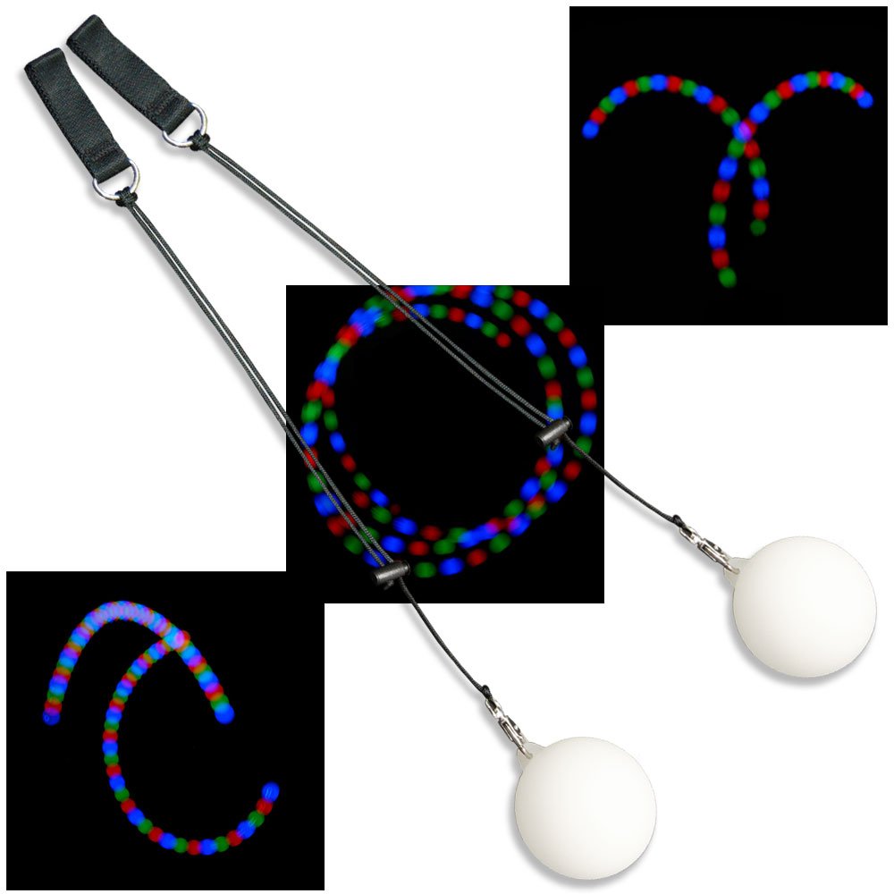 Firetoys Strobing Multi-Coloured LED Glow Poi