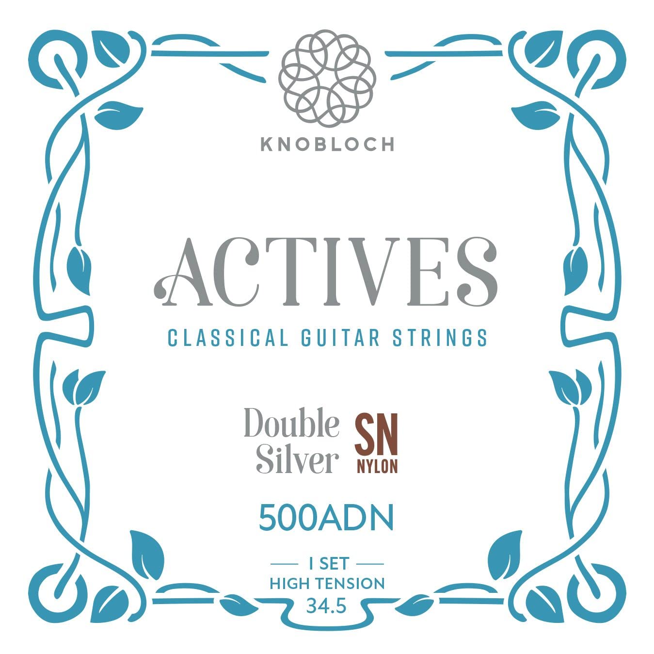 KNOBLOCH STRINGS THE ART OF VIBRATION 500DNA Active Double Silver SN Nylon High Tension 34.5