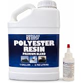 Fiberglass Supply Depot Premium DCPD ISO Blend Polyester Resin with MEKP Hardener &ndash; Marine &amp; Automotive Laminating Resin for Fiberglass Mat, Biaxial &amp; Cloth (Gallon)