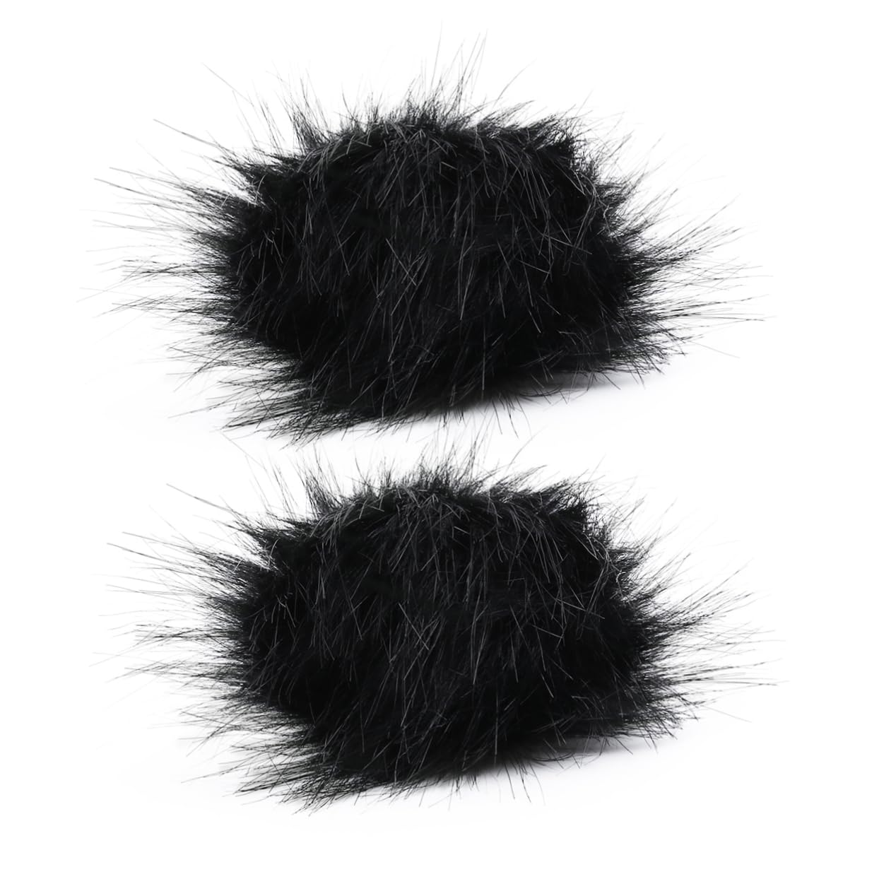 TINEASUR 2pcs Plush Adornment Artificial Fuzzy for Hats and Clothing Decor Soft Charm Accessory for Shoes Bags and Fashion Outfits