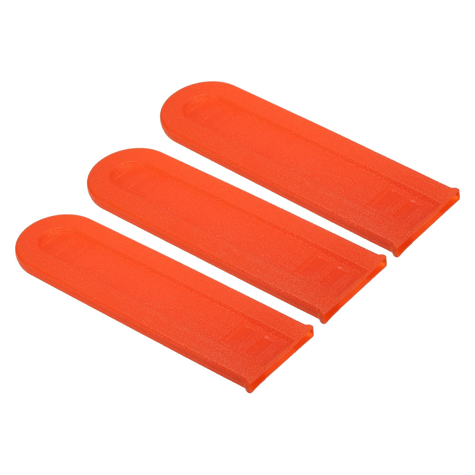 PATIKIL 12 Inch Chainsaw Chain Cover, 3 Pack Chain Saw Bar Protective Cover Plastic Chainsaw Saw Bar Scabbard Cover for Garden Chainsaw, Orange