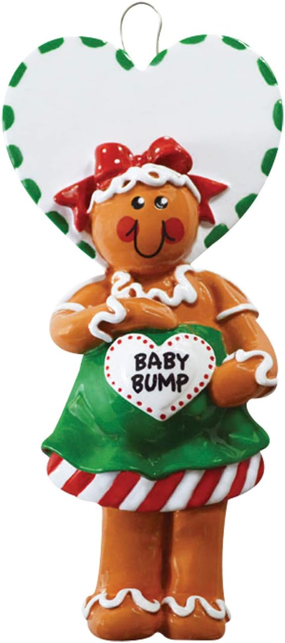 baby bump christmas ornament
