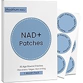 NAD+ Patches for Women & Men with Nicotinamide and Resveratrol-30 Patches, Premium 8-Hour Extended-Release Formula, Vegan