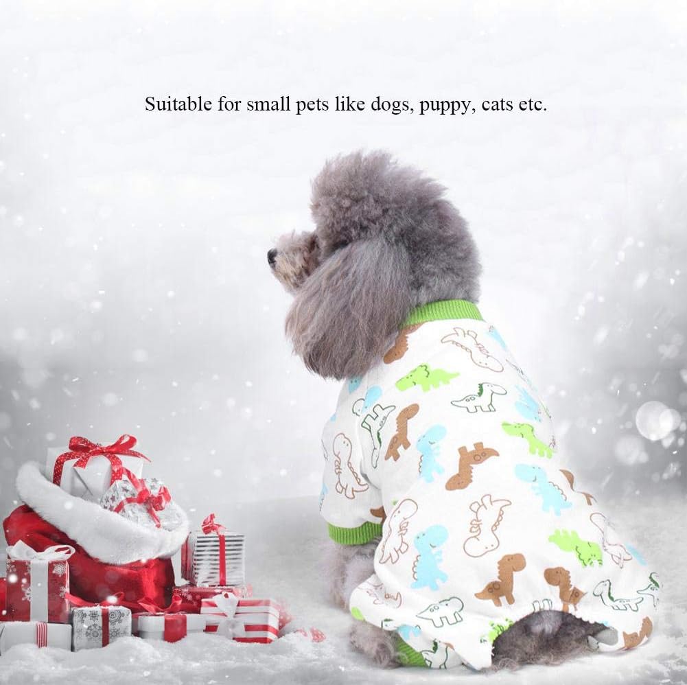 TOPINCN Dog Puppy Cotton Jumpsuit Cat Small Pet Rompers Pajamas Clothing Soft Comfy Pets Apparel Home Daily Costume Bodysuit(M) - Image 4