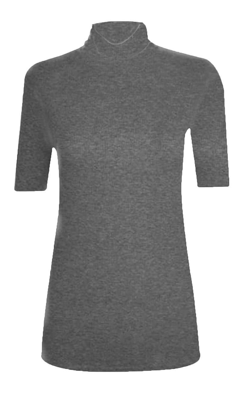 RIDDLED WITH STYLE Ladies Long Sleeve Polo Roll Neck Jumper Top Womens Turtle Neck