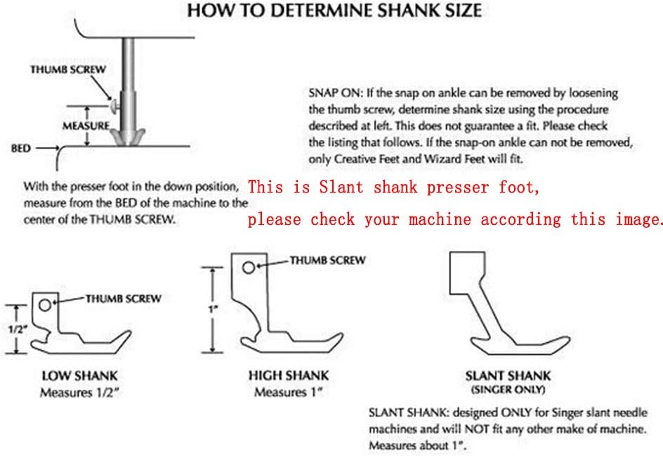 Amazon Com Honeysew Slant Shank Adjustable Sewing Machine Guide Presser Foot For Singer 9018 9020 9022 9027 9032 P86708s